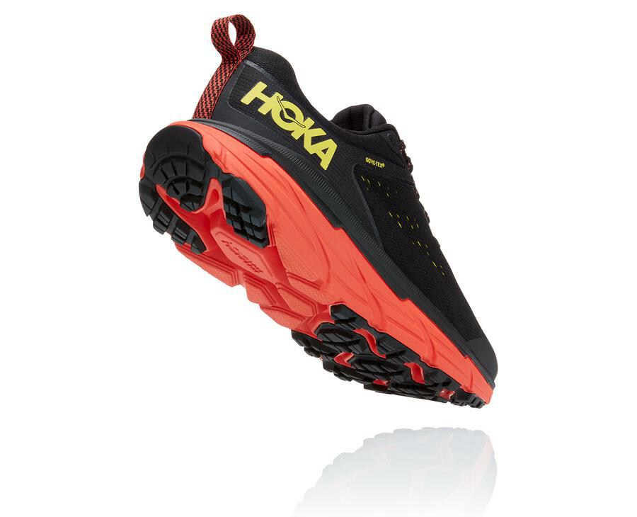 Zapatillas Trail Hoka One One Hombre - Challenger Atr 6 Gore-Tex - Negras/Rojas - GNE016829